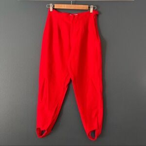 Vintage red stirrup pants Votre Nom Paris